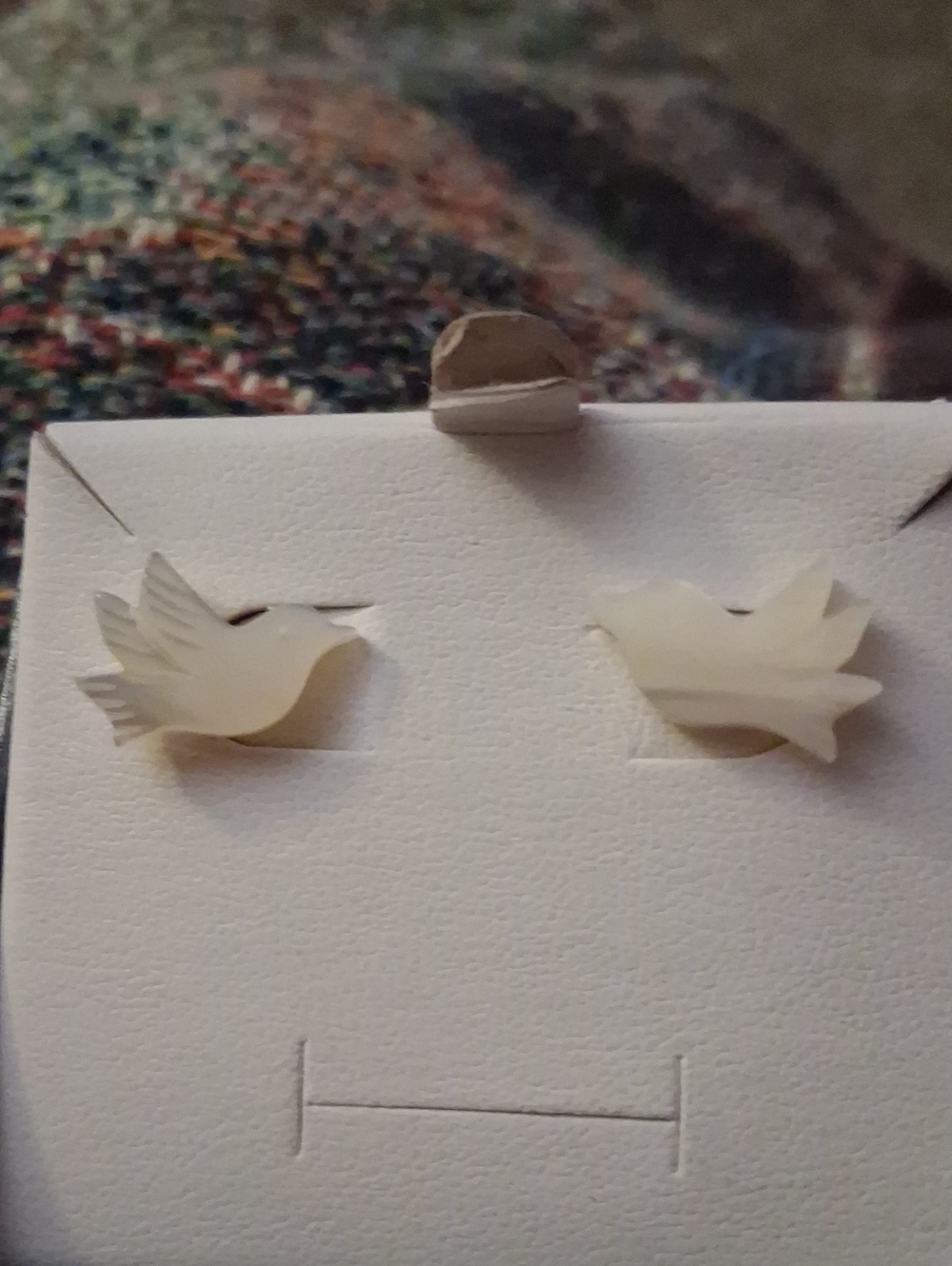 White Dove Stud Earrings for Women